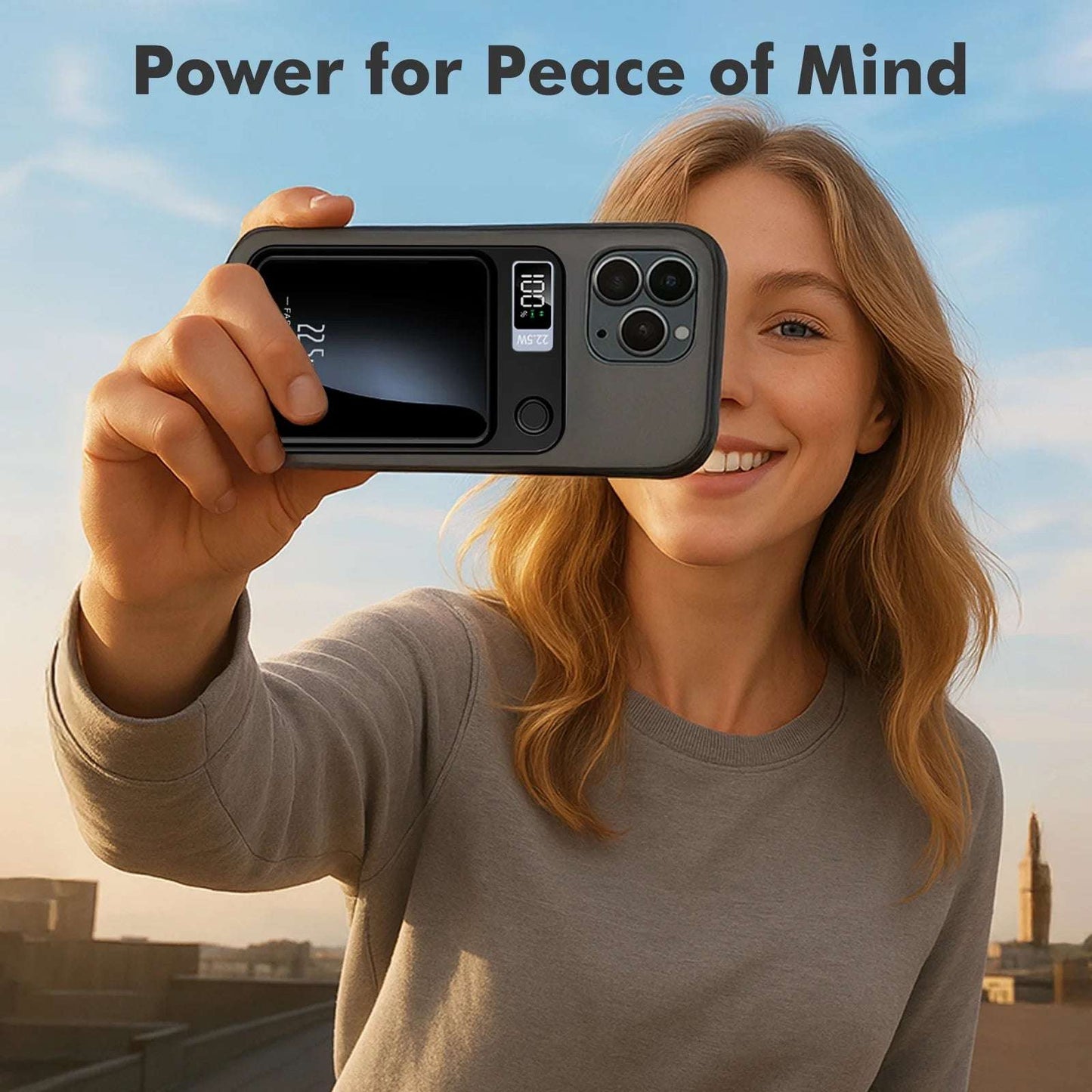Compact Wireless Portable Charger (Black) | 10000mAh, 22.5W Fast Charging, Magnetic Power Bank for All Devices