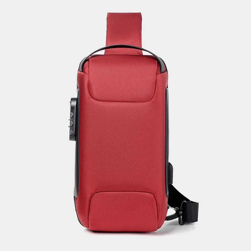 Anti-Theft Crossbody Bag | USB Port, Waterproof Oxford Fabric, Multi-Pocket Design