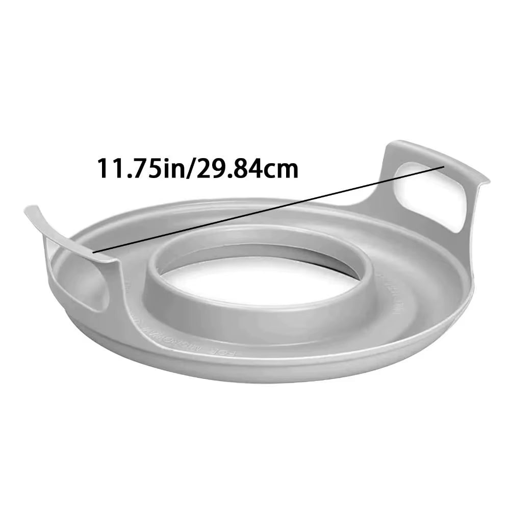 Microwave Plate Holder & Bowl Carrier | Heat-Resistant Tray with Handles for Hot Food