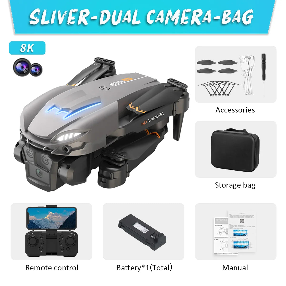 A16 MAX GPS Drone - 360° Obstacle Avoidance, Tracking, & HD Camera for Aerial Photography (4K/6K/8K Models)