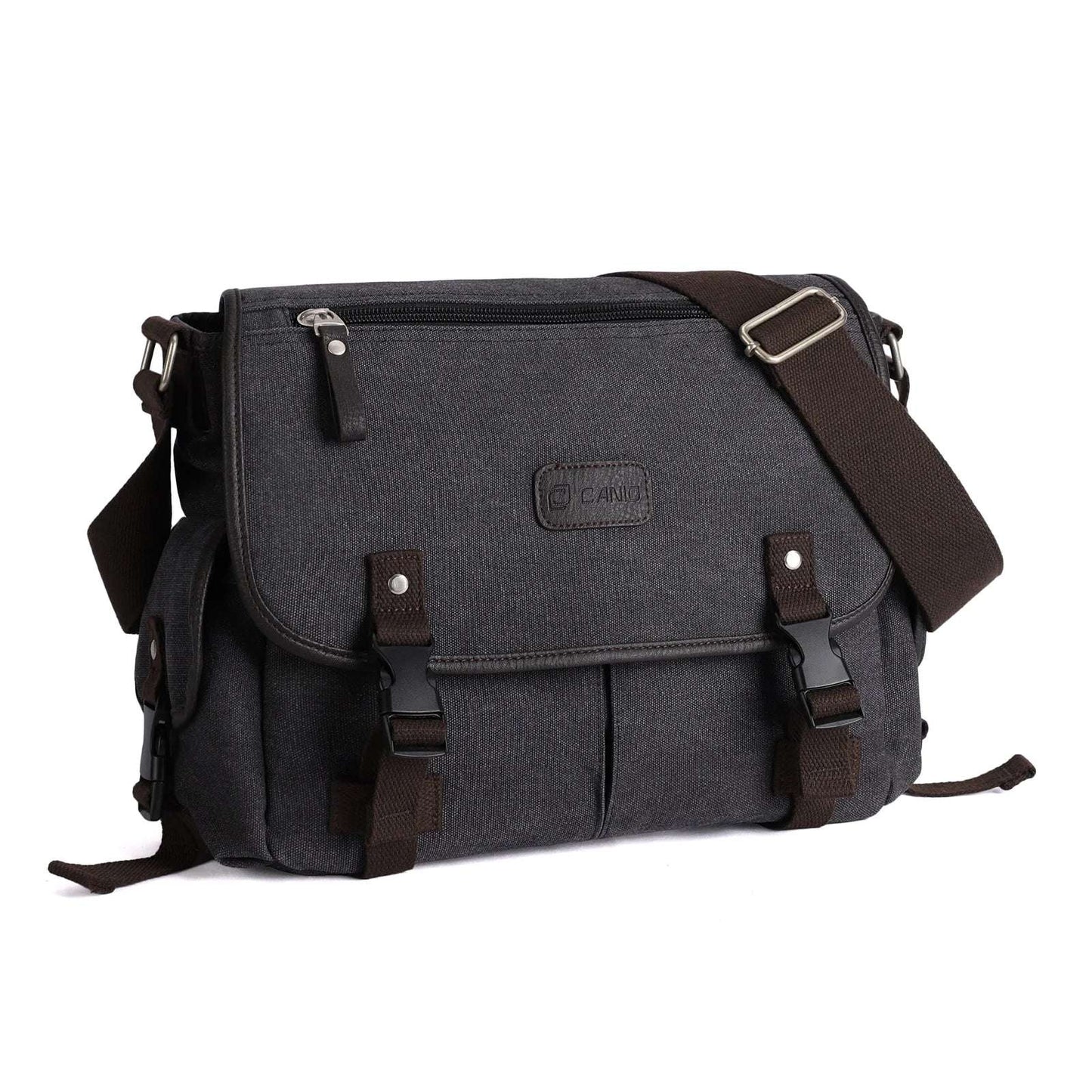 High-Quality Men's Vintage Canvas Messenger Bag | Large Capacity for Laptop & Essentials