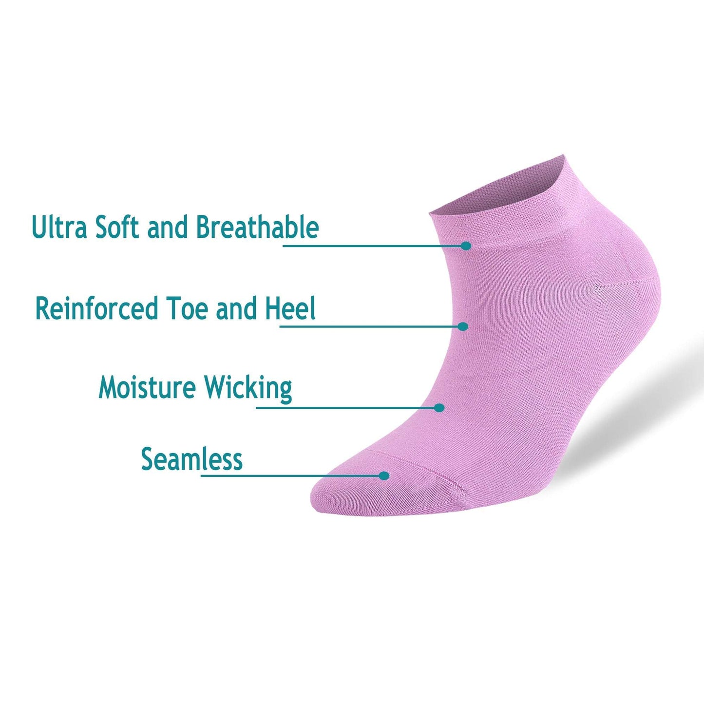 Premium Women's Bamboo Ankle Socks (8-Pack) | Seamless Toe, All-Season Comfort & Gift Box Included