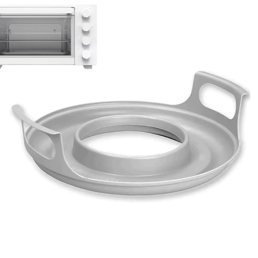 Microwave Plate Holder & Bowl Carrier | Heat-Resistant Tray with Handles for Hot Food