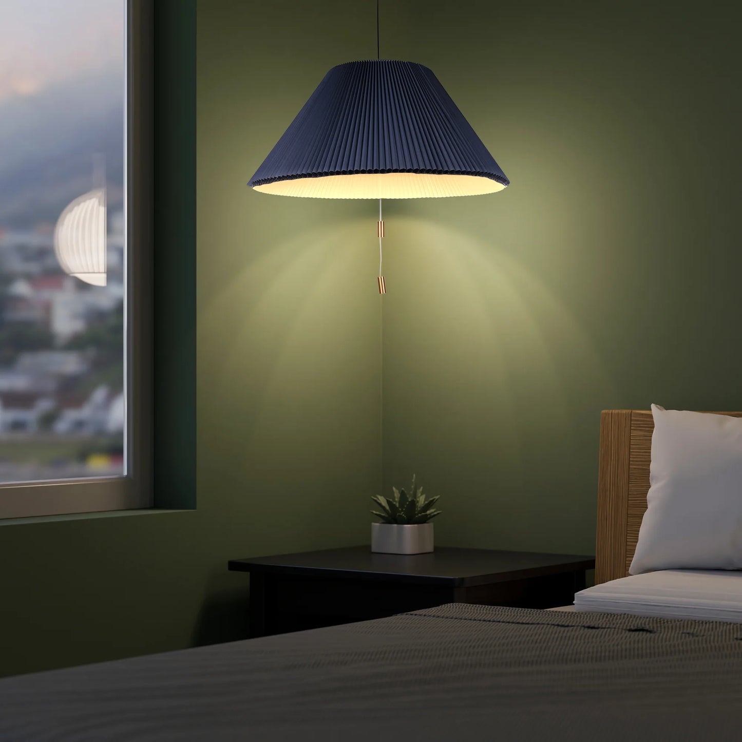 Shape-Changing Pendant Lamp | Dynamic Circular, Frustum & Cylindrical Shade for Ambiance