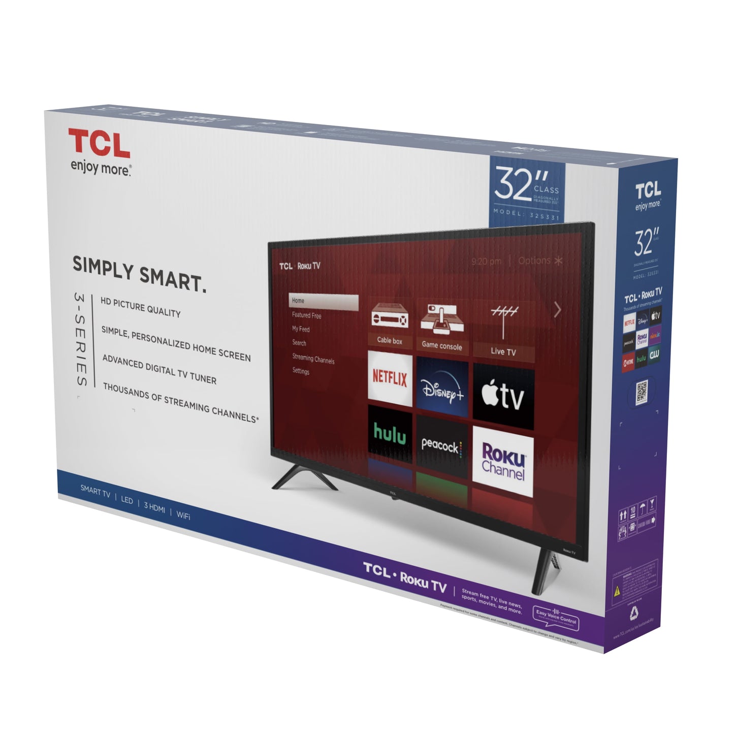 Compact 32-inch TCL Roku TV | 720p HD LED Smart Television for Seamless Streaming