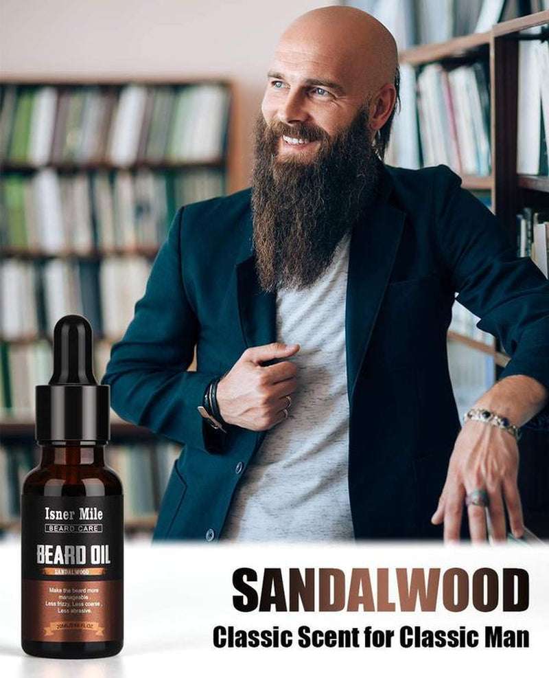Isner Mile Beard Oil: 4-Pack Scented Grooming Set for Men