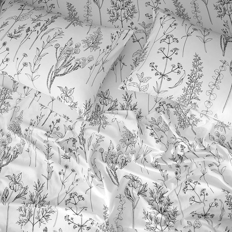HYPREST Microfiber Floral Sheet Set | 18" Deep Pocket, Wrinkle & Fade Resistant | OEKO-TEX Certified Bedding