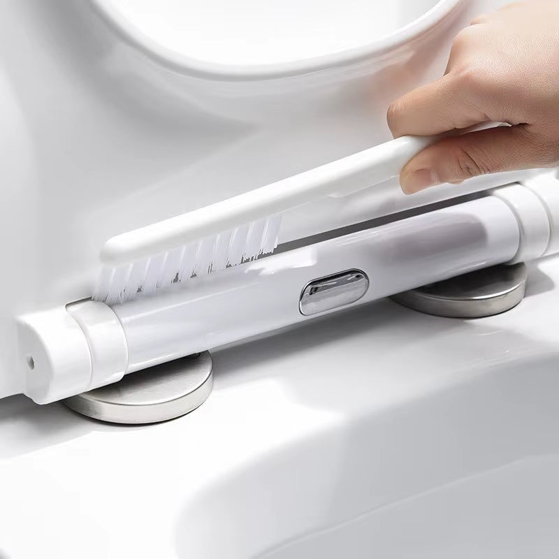 Space-Saving Toilet Cleaning Set | No-Scratch Silicone Brush with Quick-Dry Wall Mount
