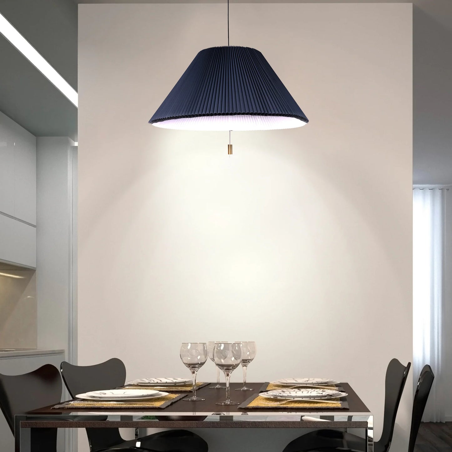 Shape-Changing Pendant Lamp | Dynamic Circular, Frustum & Cylindrical Shade for Ambiance