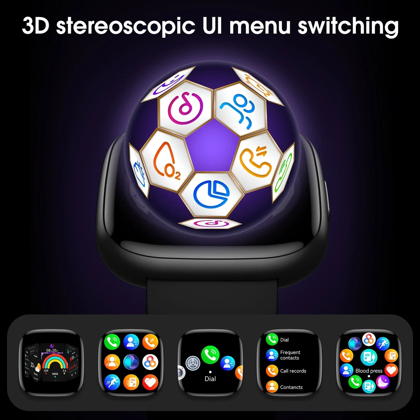 Smart Watch for Android & iPhone - 1.72" HD Display, 100+ Sports Modes, & Customizable Faces Alloy Black