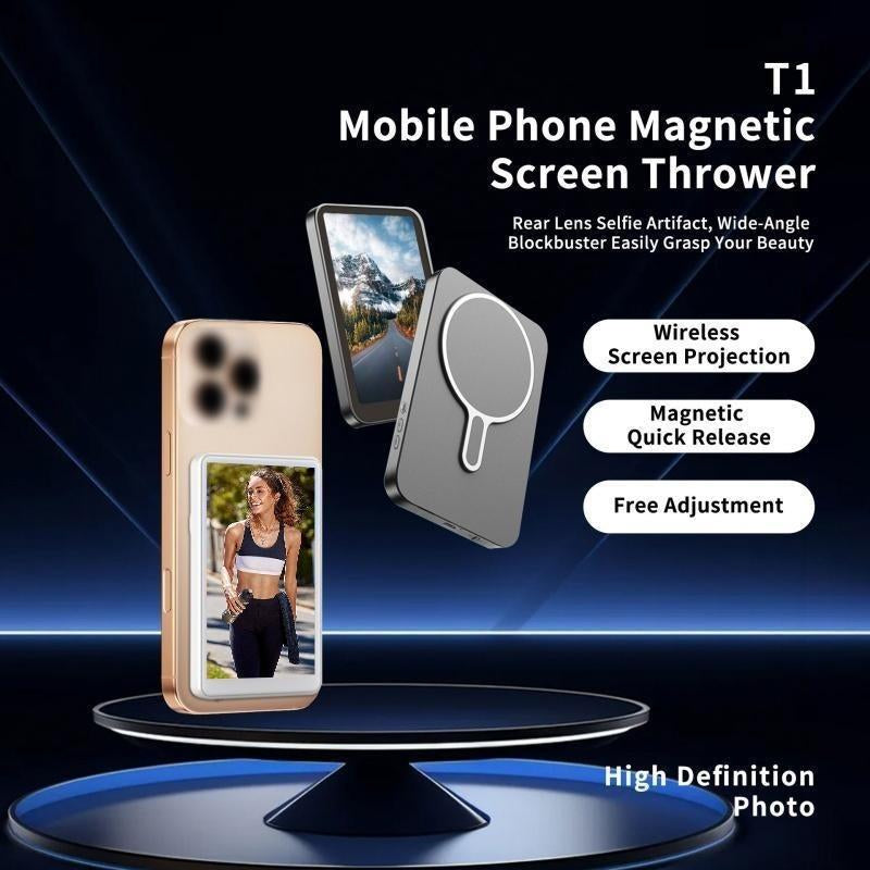 Vlog Selfie Monitor Screen for iPhone & Samsung (T1 Mobile Phone Screen Thrower)