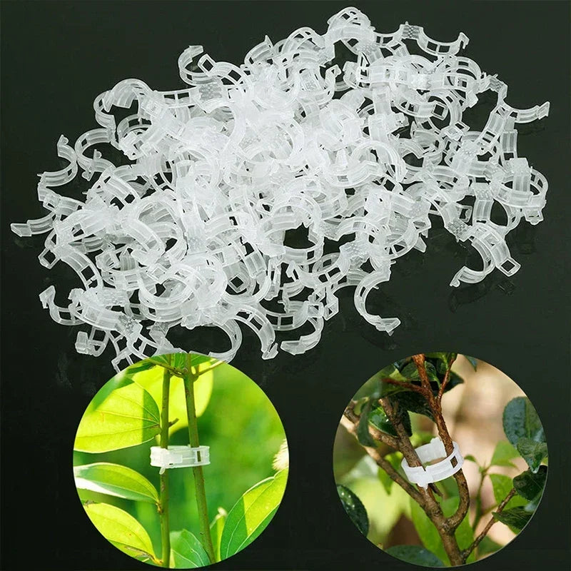 Versatile Reusable Garden Plant Fasteners | Plastic Vine & Tomato Stem Supports for Garden