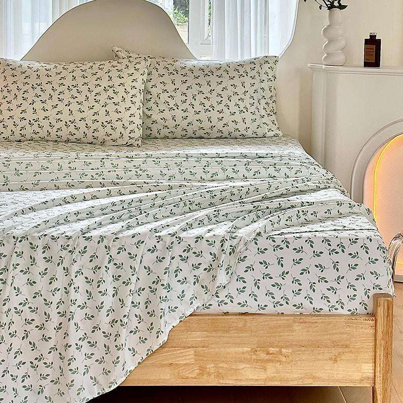 HYPREST Microfiber Floral Sheet Set | 18" Deep Pocket, Wrinkle & Fade Resistant | OEKO-TEX Certified Bedding