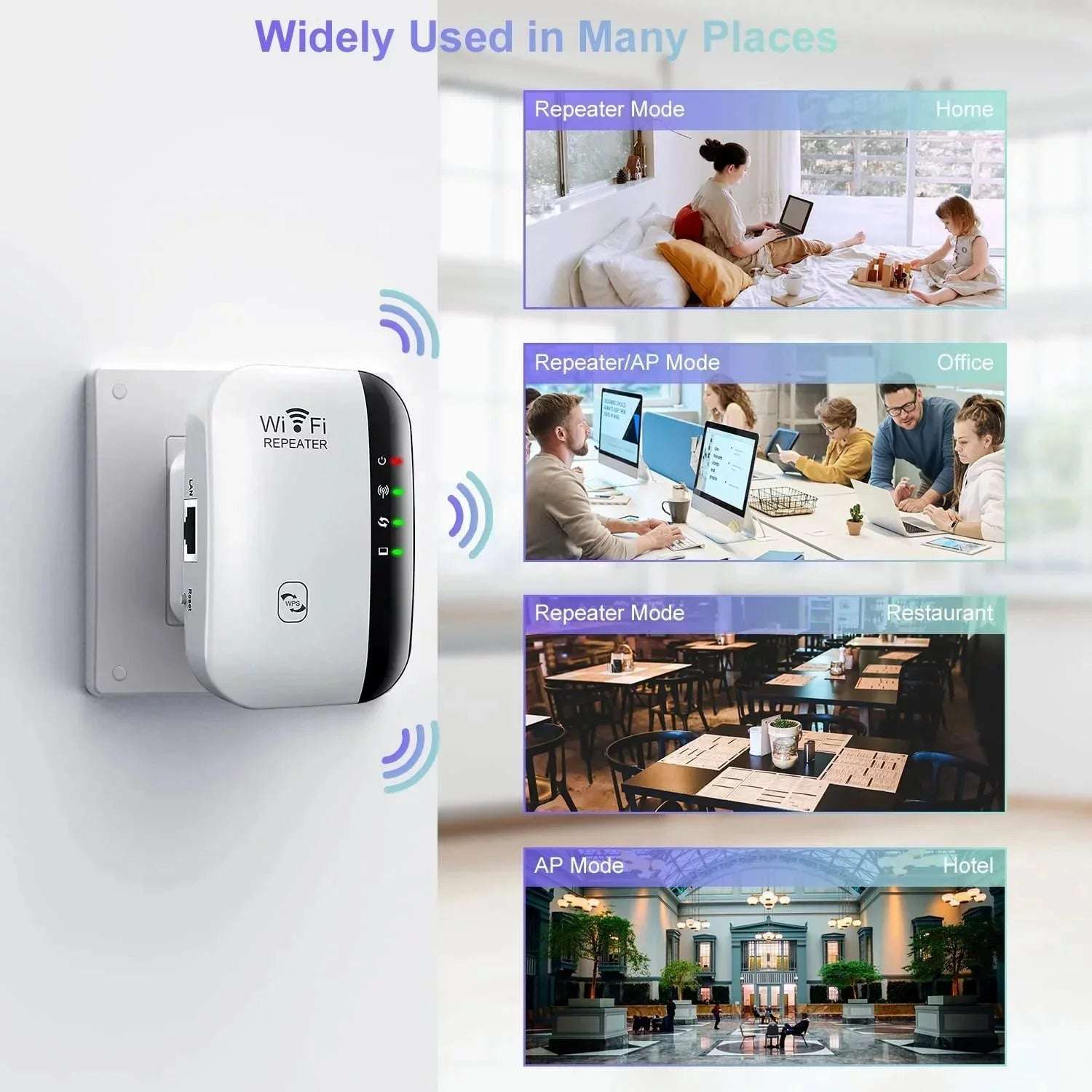 Emlimny Wifi Extender Signal Booster - 1200Mbps, 3000 Sq.Ft Coverage, 2.4 & 5GHz Dual Band Wifi Repeater