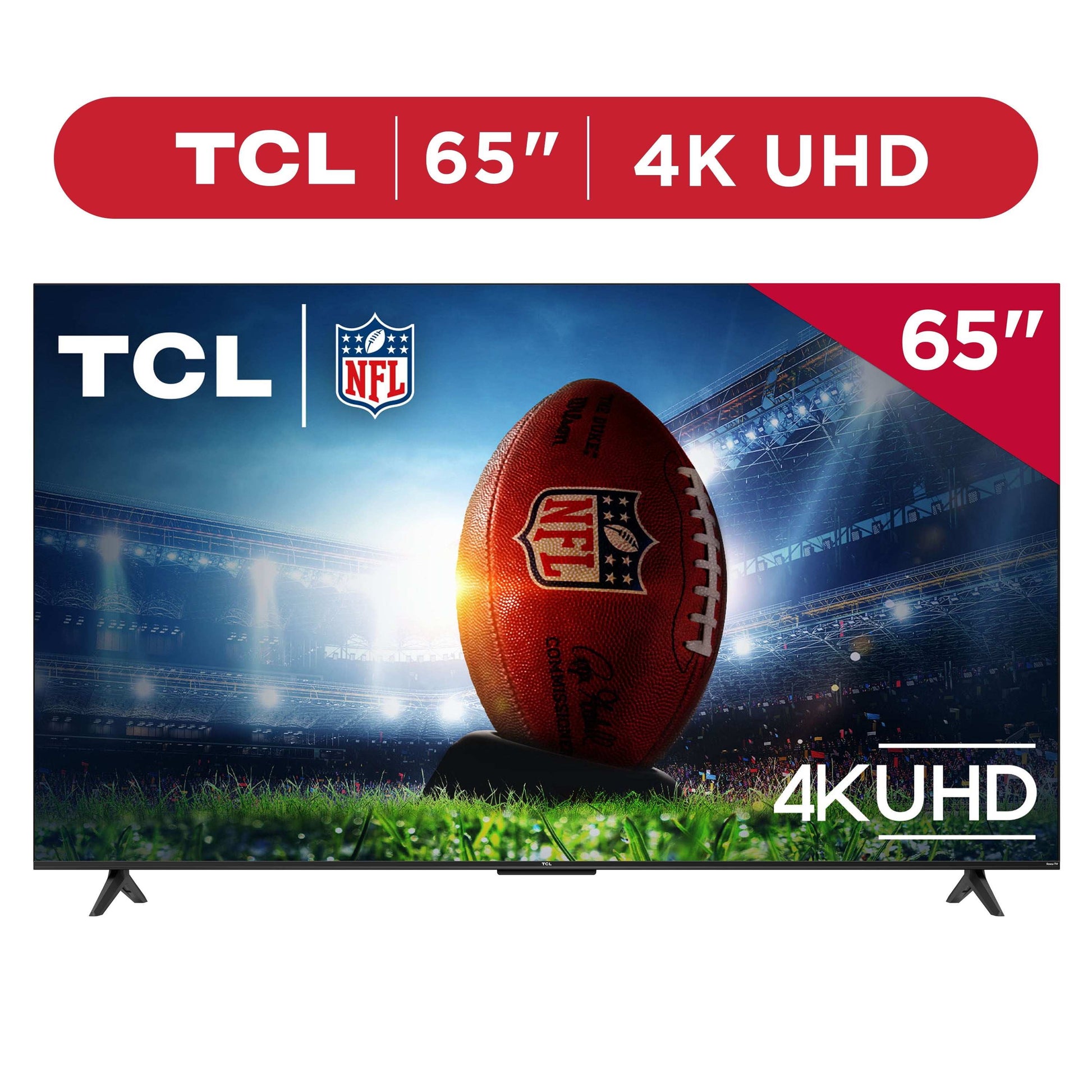 TCL 65” Class S4 (65S451) 4K UHD HDR Smart TV with Roku TV | Voice Control, AirPlay, & 4 HDMI Inputs