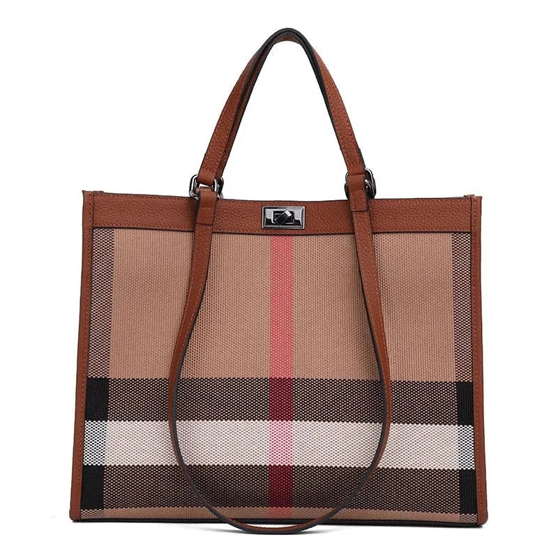 Casual Ladies Large Capacity Luxury Designer PU Leather Tote & Shoulder Bag