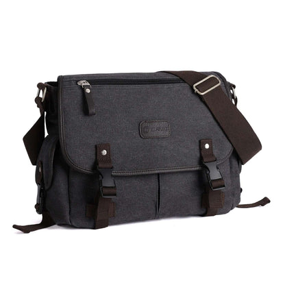 High-Quality Men's Vintage Canvas Messenger Bag | Large Capacity for Laptop & Essentials