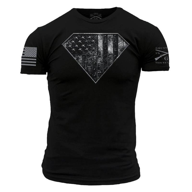 Men's Super Steel Graphic Tee | 100% Cotton, Ultra-Soft & Durable Blue Collar Worker Shirt