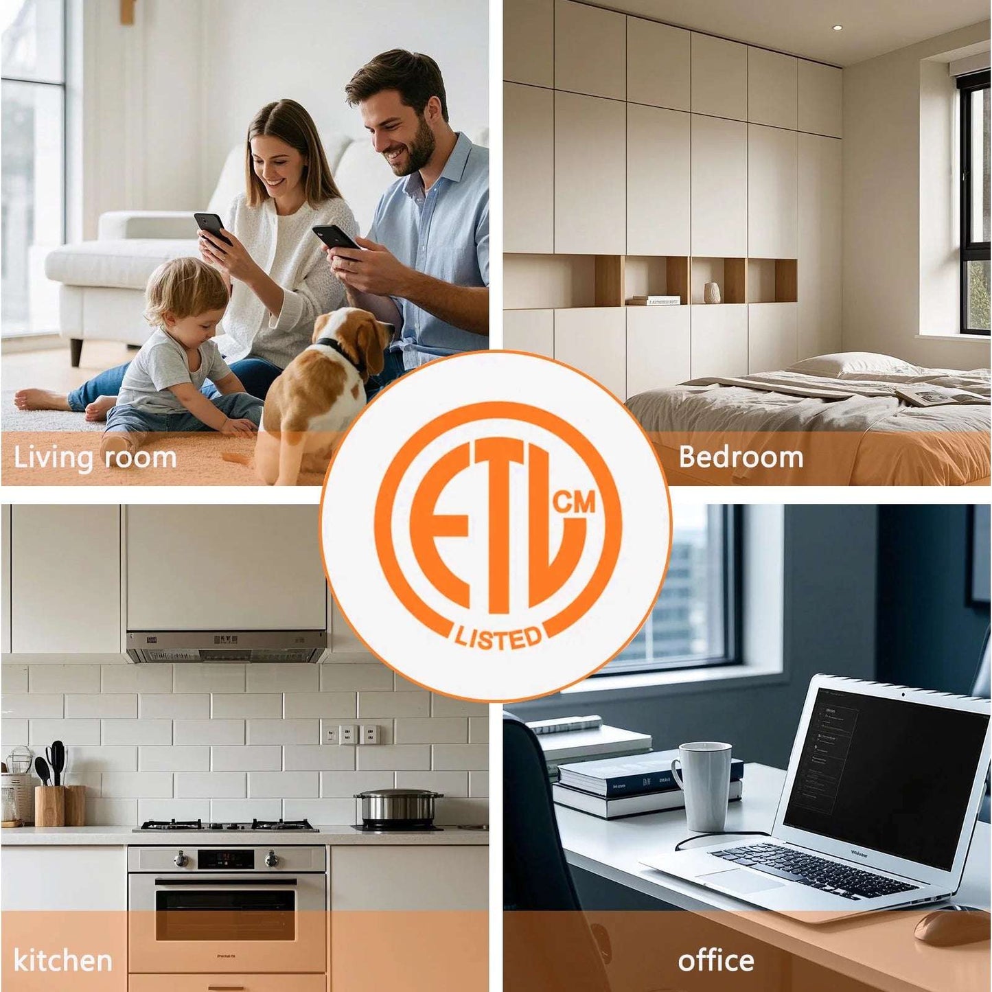 Compact 10-in-1 Outlet Extender by JcBlaon | 6 AC, 4 USB, Surge Protected Power Strip for All Devices