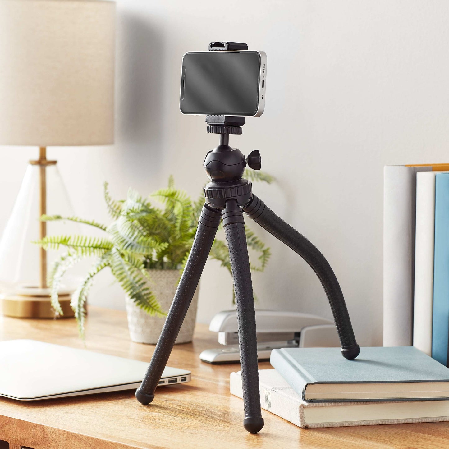 Onn Adjustable Mini Tripod Stand | Flexible Holder for Compact Cameras, GoPro & Smartphones