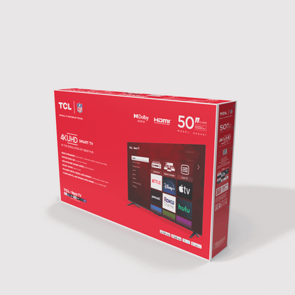 TCL 50” Class S4 (50S451) 4K UHD HDR Smart TV with Roku TV | Roku OS with Voice Control, AirPlay, & 4 HDMI Inputs