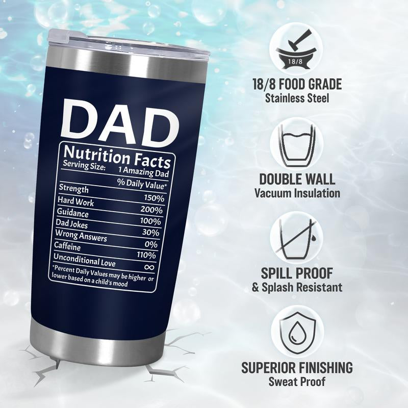 Funny Father's Day Gifts from Daughter Son | 20oz Insulated Dad Tumbler - "Favorite Child" Coffee Cup