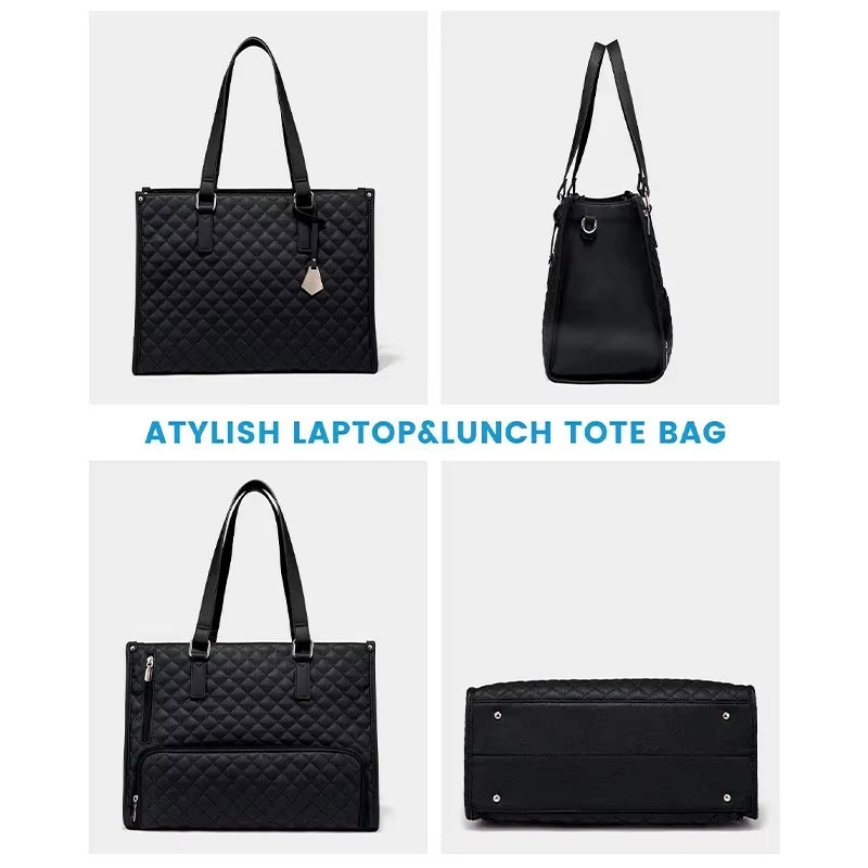 Multi-Purpose Waterproof Travel Bag for Women | Durable Tote with Hidden Lunch Compartment & Laptop Sleeve