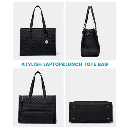 Multi-Purpose Waterproof Travel Bag for Women | Durable Tote with Hidden Lunch Compartment & Laptop Sleeve
