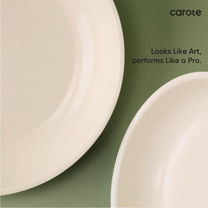 CAROTE Kitchen Cooking Set | 16-Piece Nonstick Induction Cookware with Lids & Removable Handles | Space-Saving
