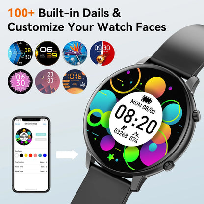 Men's Smart Watch with Answer/Make Calls | 1.39" Large HD Screen, Fitness Tracker & IP68 Waterproof Android/iPhone