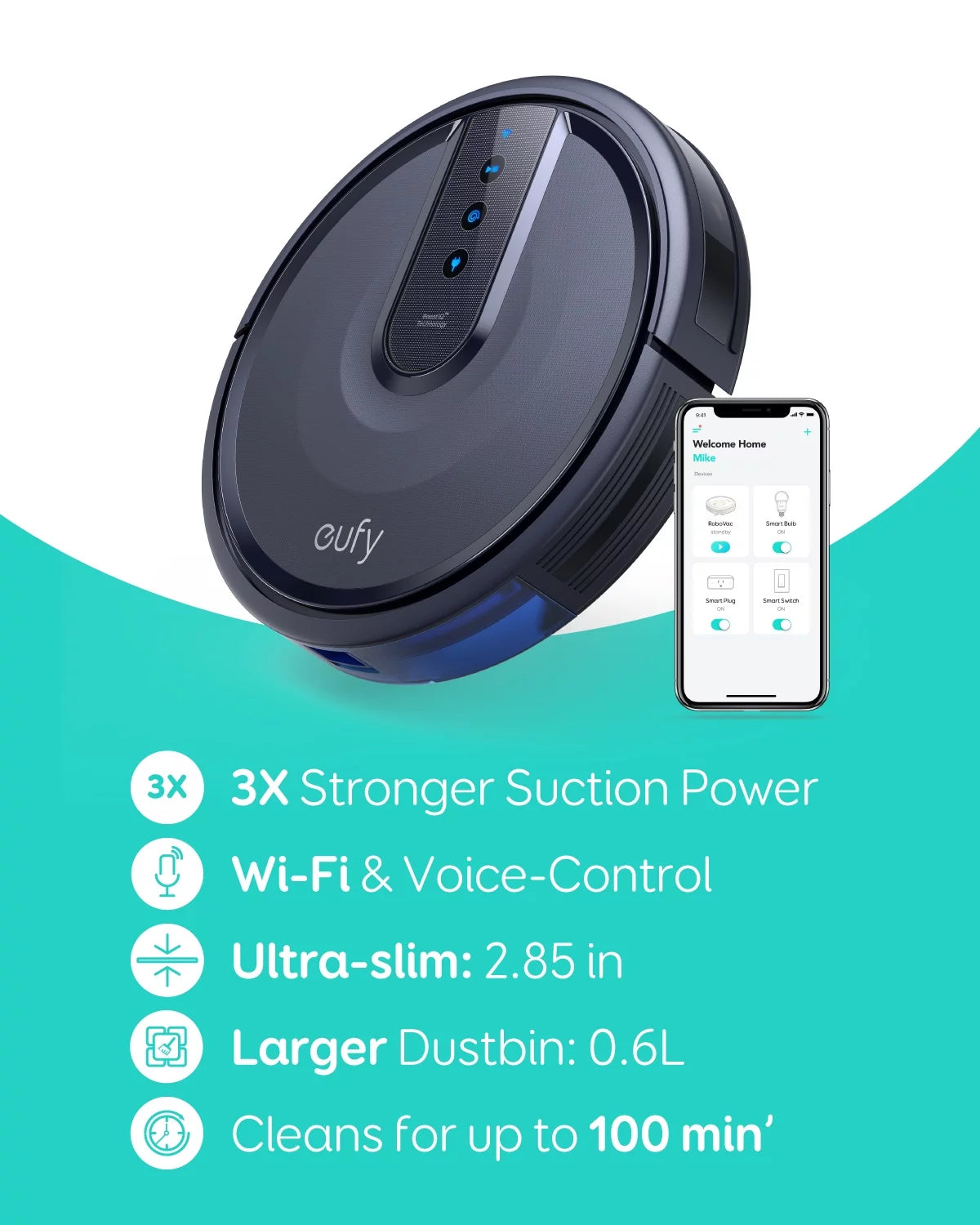 Anker Eufy RoboVac 25C Wi-Fi Connected Robot Vacuum | Quiet, Slim, Wi-Fi & Voice Control