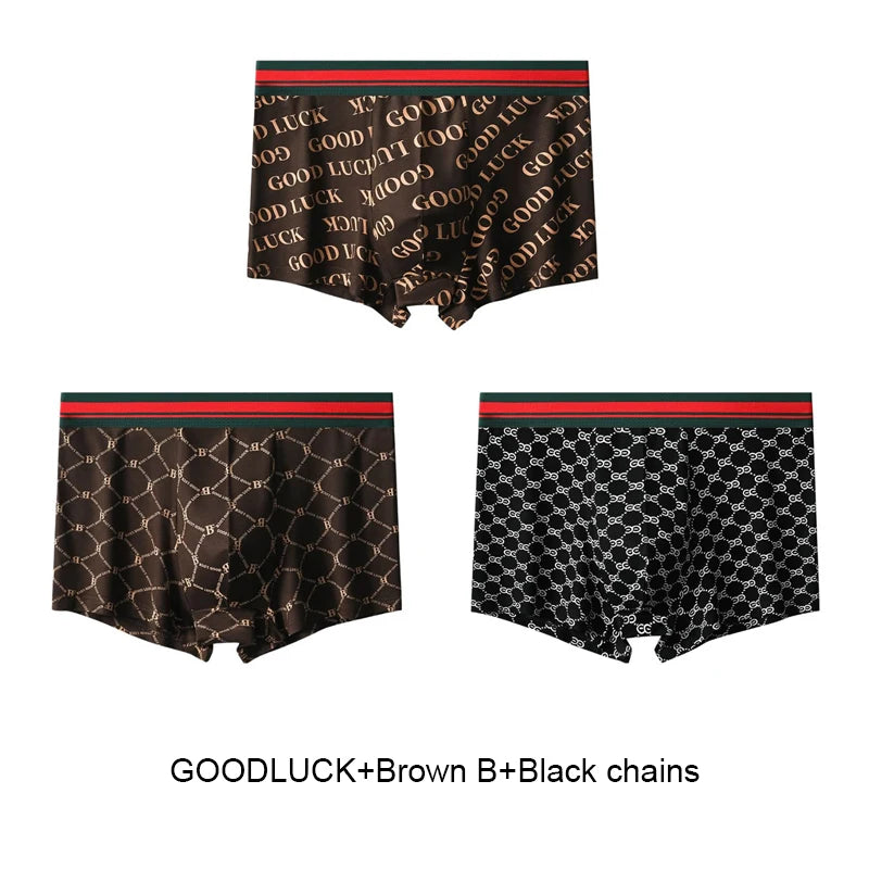 GOOD LUCK Men's Boxer Briefs 3-Pack Sports Underwear for All-Day Comfort Multiple Styles & Sizes