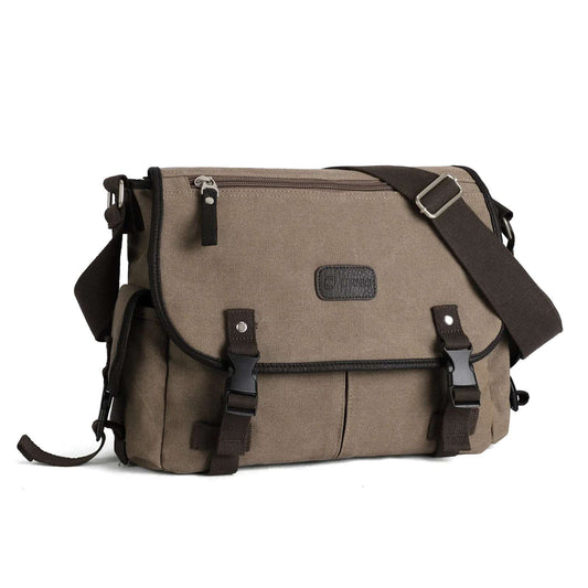 High-Quality Men's Vintage Canvas Messenger Bag | Large Capacity for Laptop & Essentials