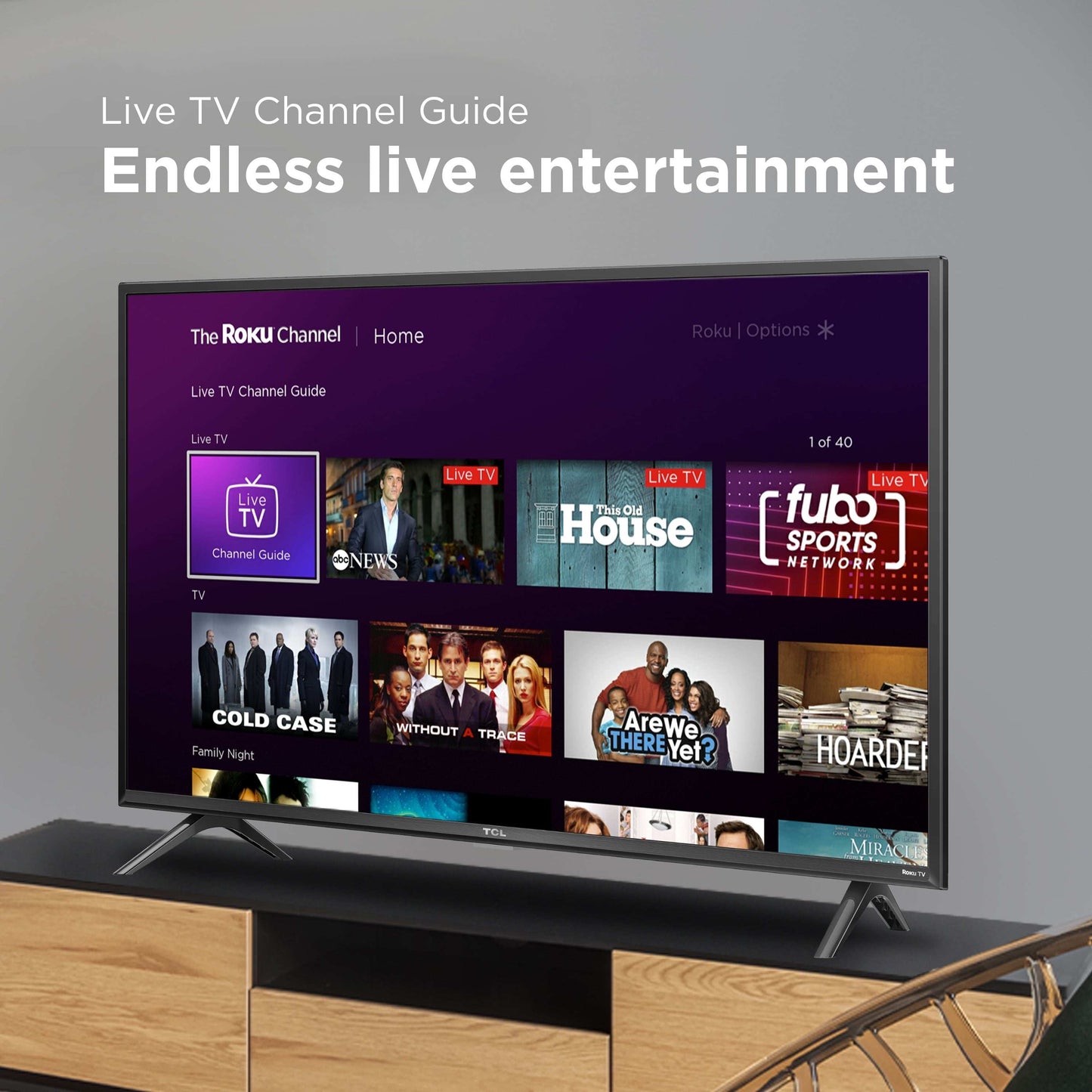 TCL 32” Class S3 (32S357) Full HD 1080p LED Smart TV with Roku TV | Voice Control & AirPlay