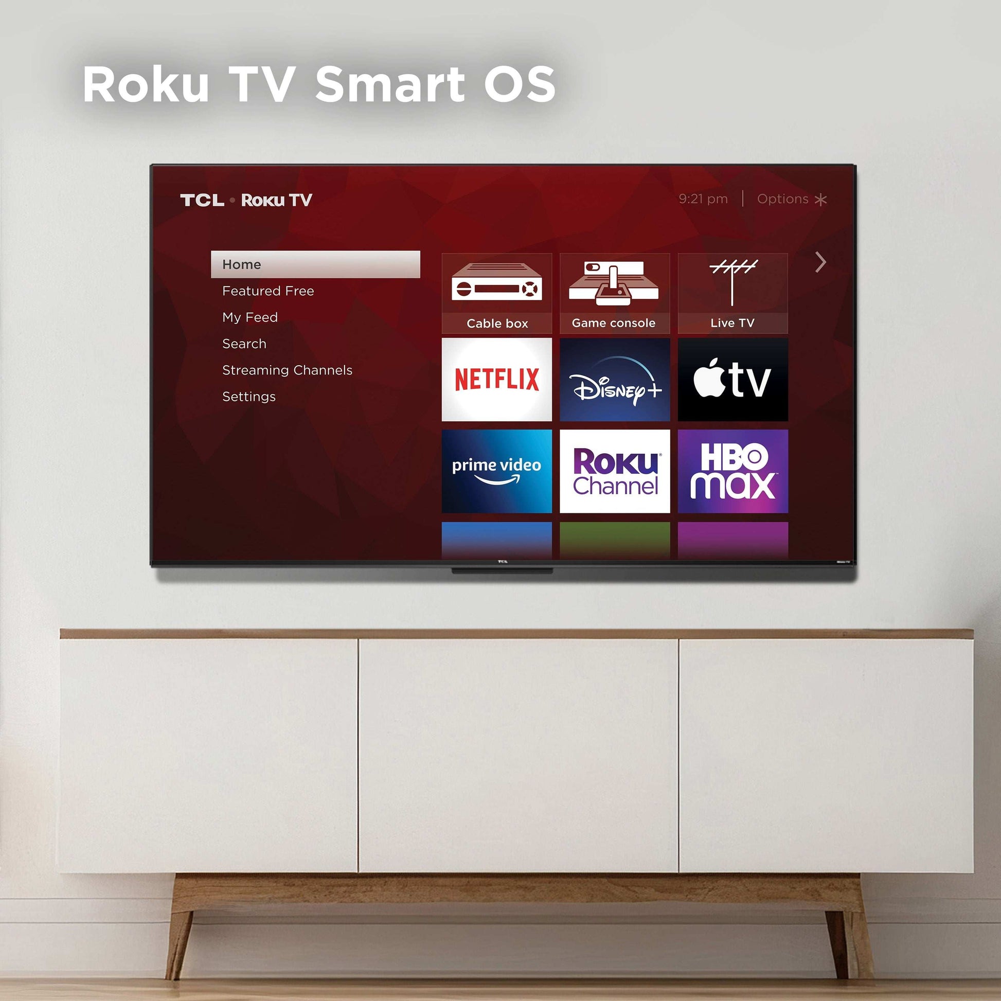 TCL 85” Class S4 (85S410R) 4K UHD HDR LED Smart TV with Roku TV