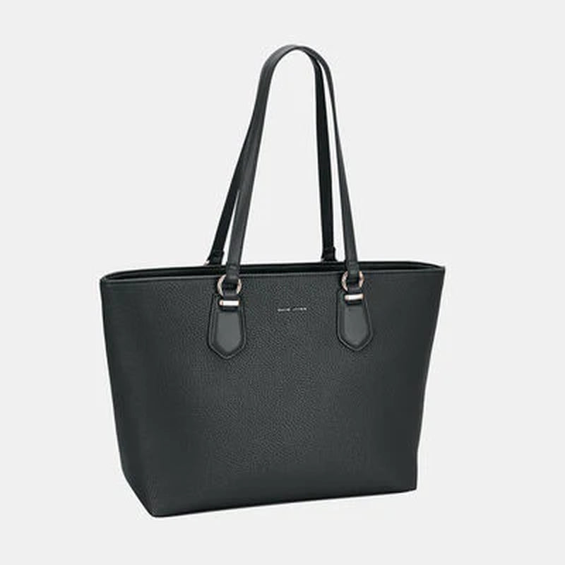 Versatile David Jones PU Leather Tote Bag | Fashionable Everyday Handbag for Women