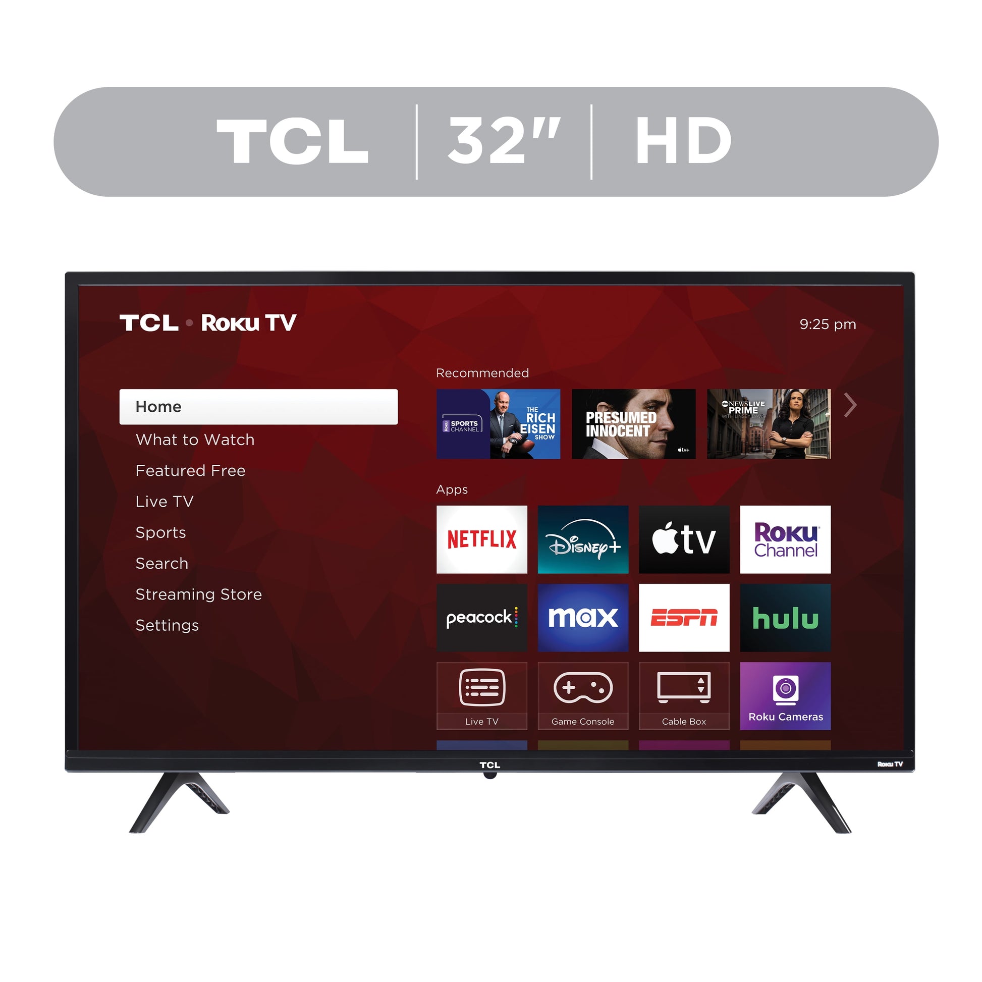 Compact 32-inch TCL Roku TV | 720p HD LED Smart Television for Seamless Streaming