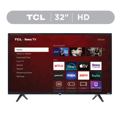 Compact 32-inch TCL Roku TV | 720p HD LED Smart Television for Seamless Streaming