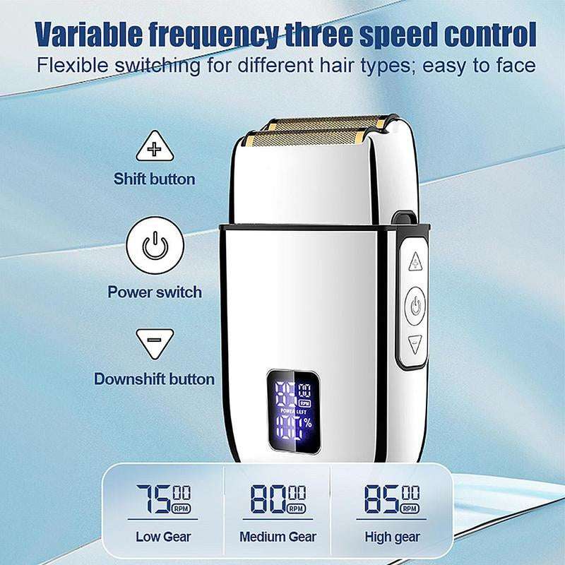 Portable Electric Shaver with USB Charging | IPX6 Waterproof, Adaptive Blade & Digital Display