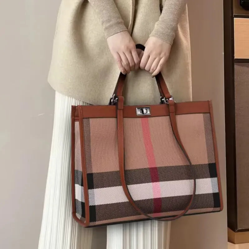 Casual Ladies Large Capacity Luxury Designer PU Leather Tote & Shoulder Bag