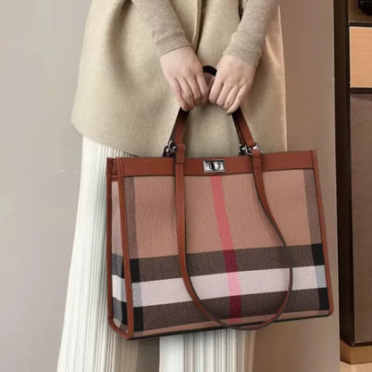 Casual Ladies Large Capacity Luxury Designer PU Leather Tote & Shoulder Bag