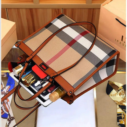 Casual Ladies Large Capacity Luxury Designer PU Leather Tote & Shoulder Bag