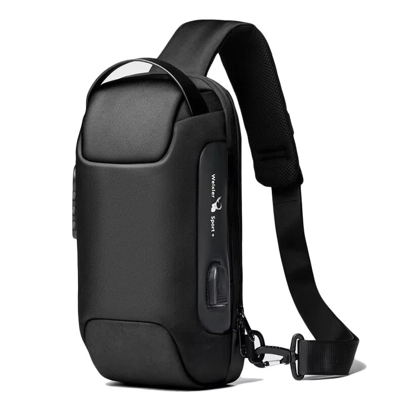 Anti-Theft Crossbody Bag | USB Port, Waterproof Oxford Fabric, Multi-Pocket Design