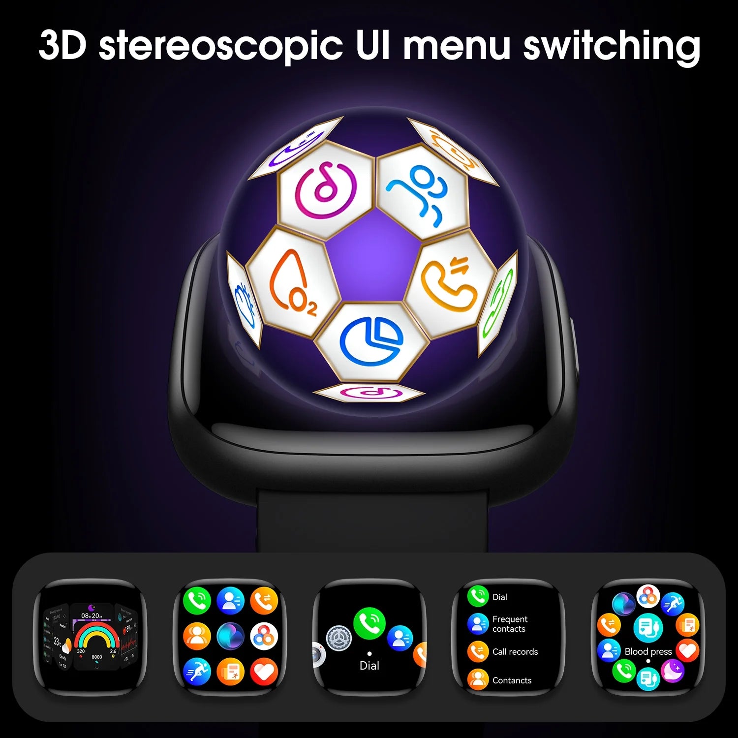 Smart Watch for Android & iPhone - 1.72" HD Display, 100+ Sports Modes, & Customizable Faces Alloy Black