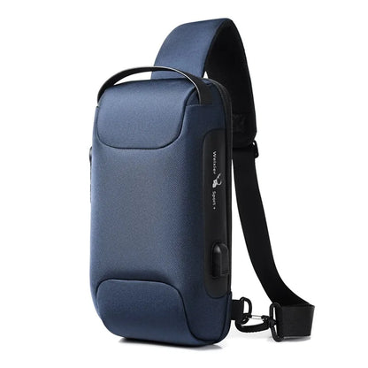Anti-Theft Crossbody Bag | USB Port, Waterproof Oxford Fabric, Multi-Pocket Design