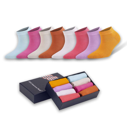 Premium Women's Bamboo Ankle Socks (8-Pack) | Seamless Toe, All-Season Comfort & Gift Box Included