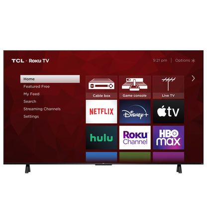 TCL 75” Class S4 (75S451) 4K UHD HDR Smart TV with Roku TV | Voice Control, AirPlay, & 4 HDMI Inputs