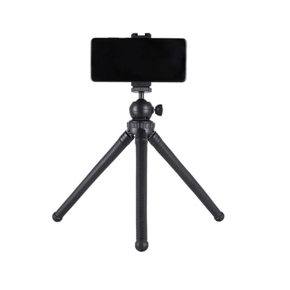 Onn Adjustable Mini Tripod Stand | Flexible Holder for Compact Cameras, GoPro & Smartphones