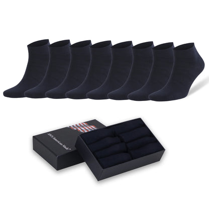 Premium Men's Bamboo Ankle Socks (8-Pack) | Seamless Toe, All-Season Comfort & Gift Box Included