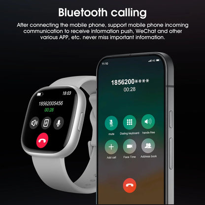 Smart Watch for Android & iPhone - 1.72" HD Display, 100+ Sports Modes, & Customizable Faces Alloy Black